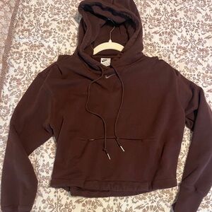 Cropped Nike Women's Brown Hoodie